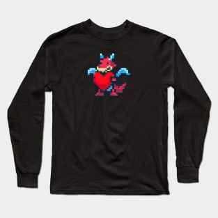 Dragon Heart Pixel Long Sleeve T-Shirt
